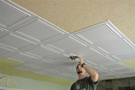 Stick ceiling panels - that's how it's done
